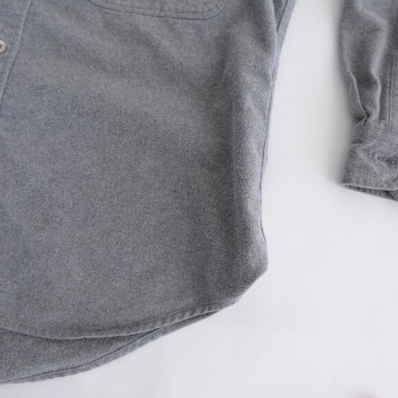 Vintage Gander Mountain Heavyweight Thick Cotton Outdoor Gray Button Up Shirt L - Picture 6 of 10